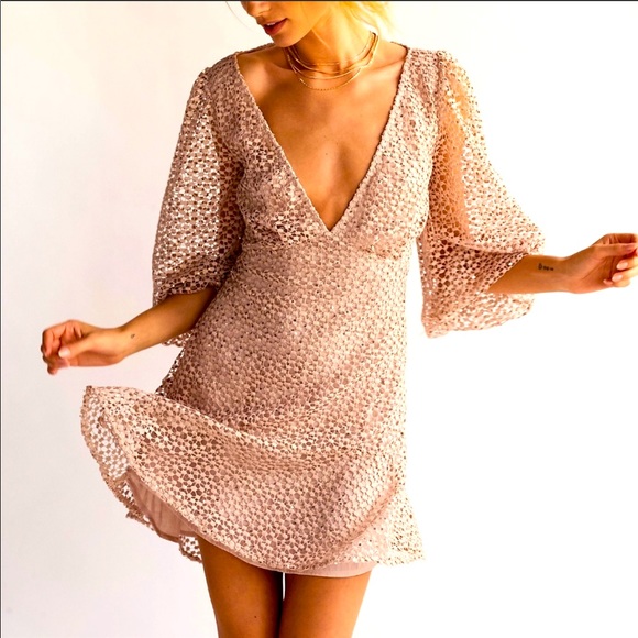 Free People Kaya Sequin Lace Dress - Picture 2 of 12